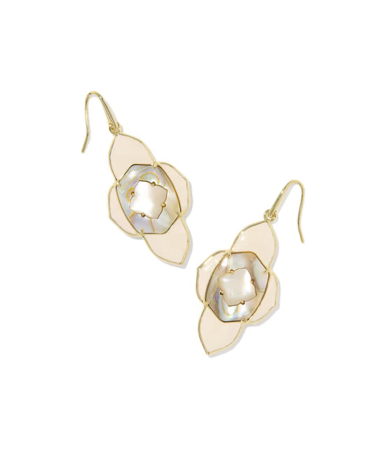 abbie medallion drop earring