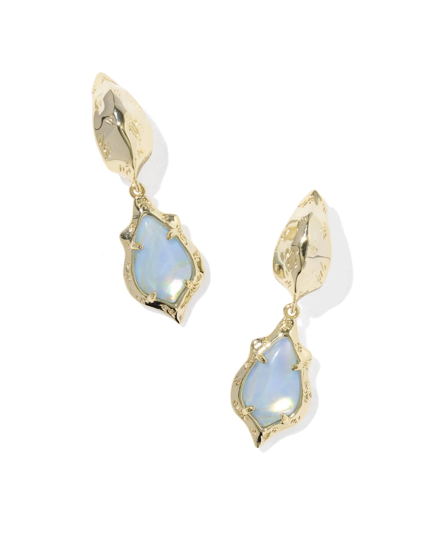 ADRIANA SCALLOP FRAME HUGGIE EARRINGS
