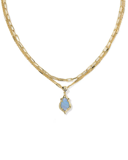 ADRIANA SCALLOP FRAME MULTI STRAND NECKLACE