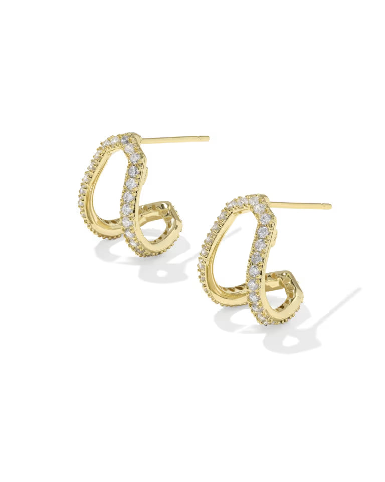 Daphne pave huggie earring