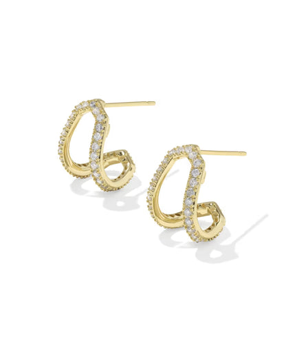 Daphne pave huggie earring