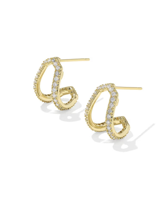 Daphne pave huggie earring