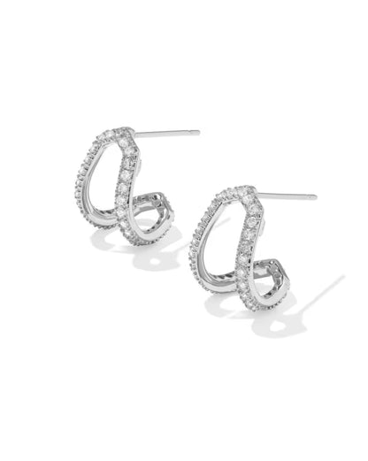 Daphne pave huggie earring