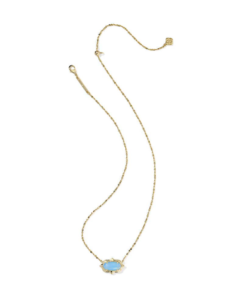 ELISA SCALLOP FRAME SHORT PENDANT NECKLACE
