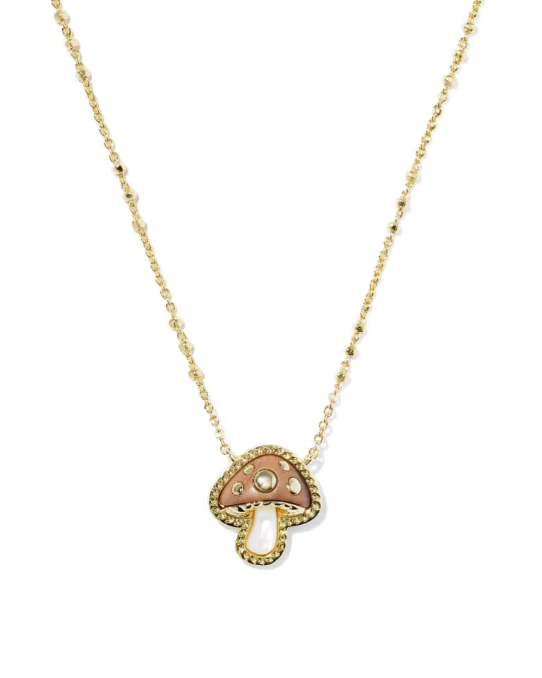 mushroom pendant necklace