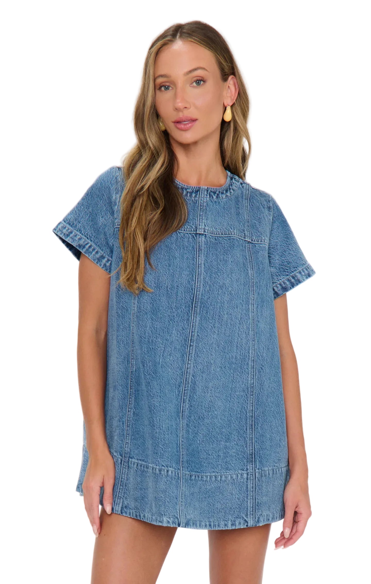 Claremont Dress Stream Indigo