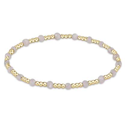 GEMSTONE GOLD SINCERITY PATTERN 3MM BEAD BRACELET
