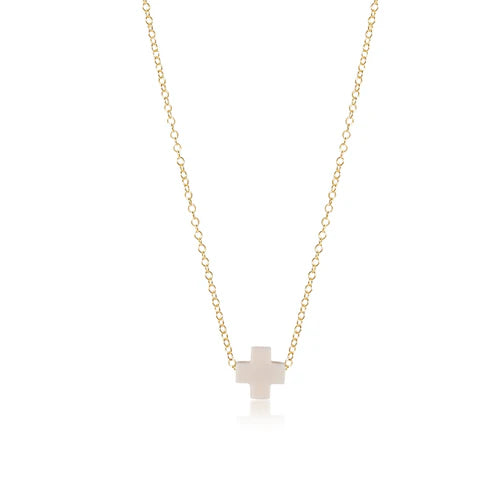 16" NECKLACE GOLD SIGNATURE CROSS