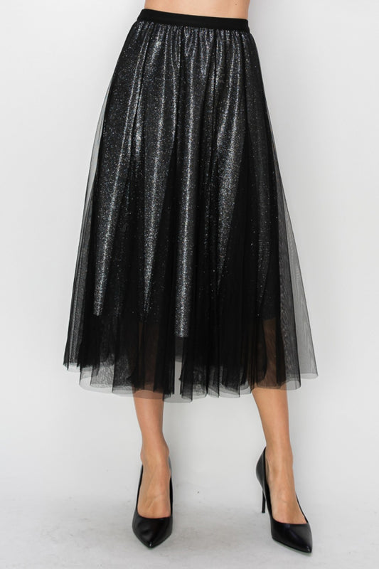 Black sparkle skirt w/ mesh