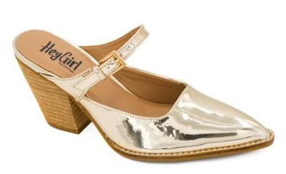 Sober up Gold metallic heels