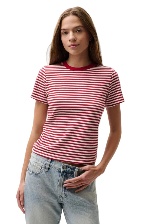 Alba Shrunken Tee - Racer Stripe