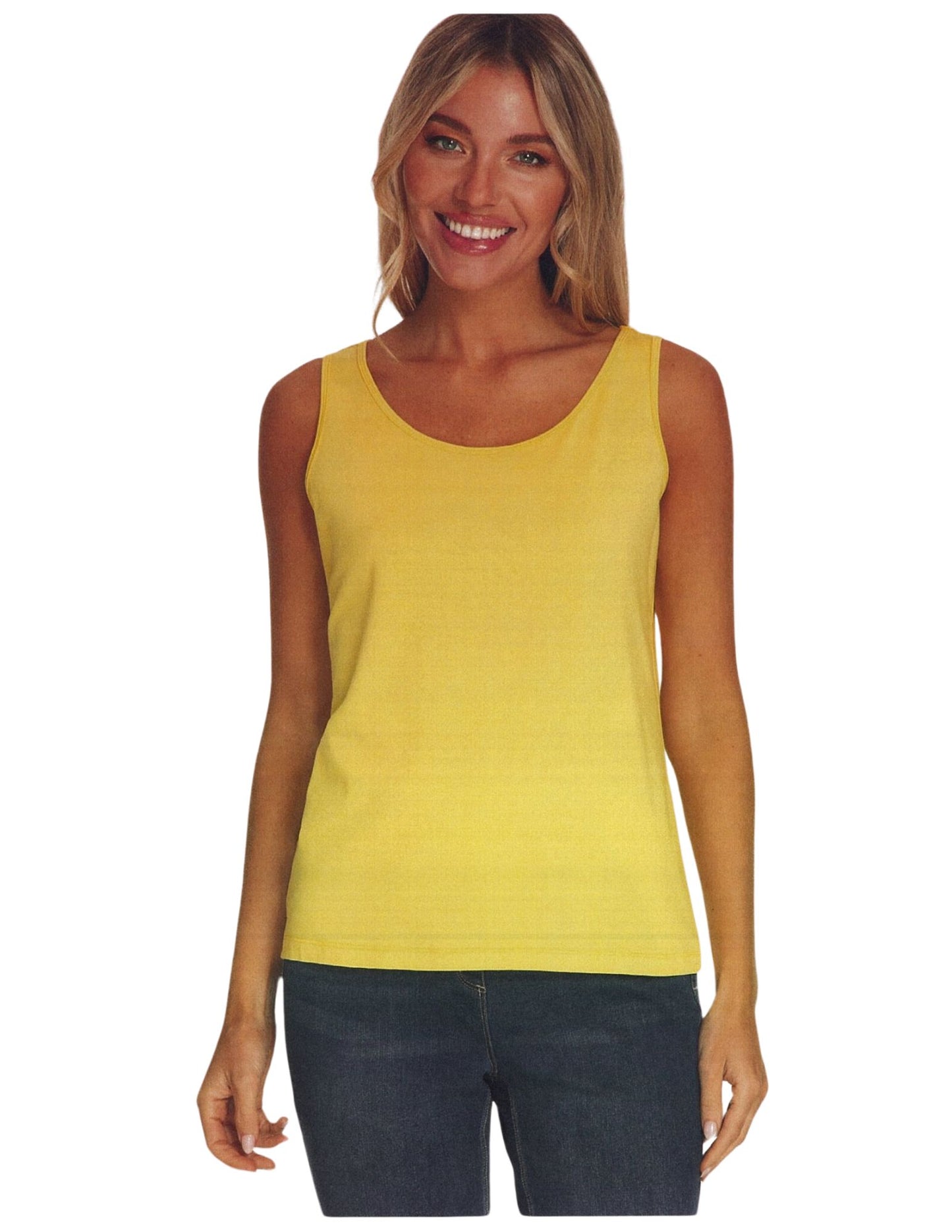 Yellow DBL Scoop Nk Tank