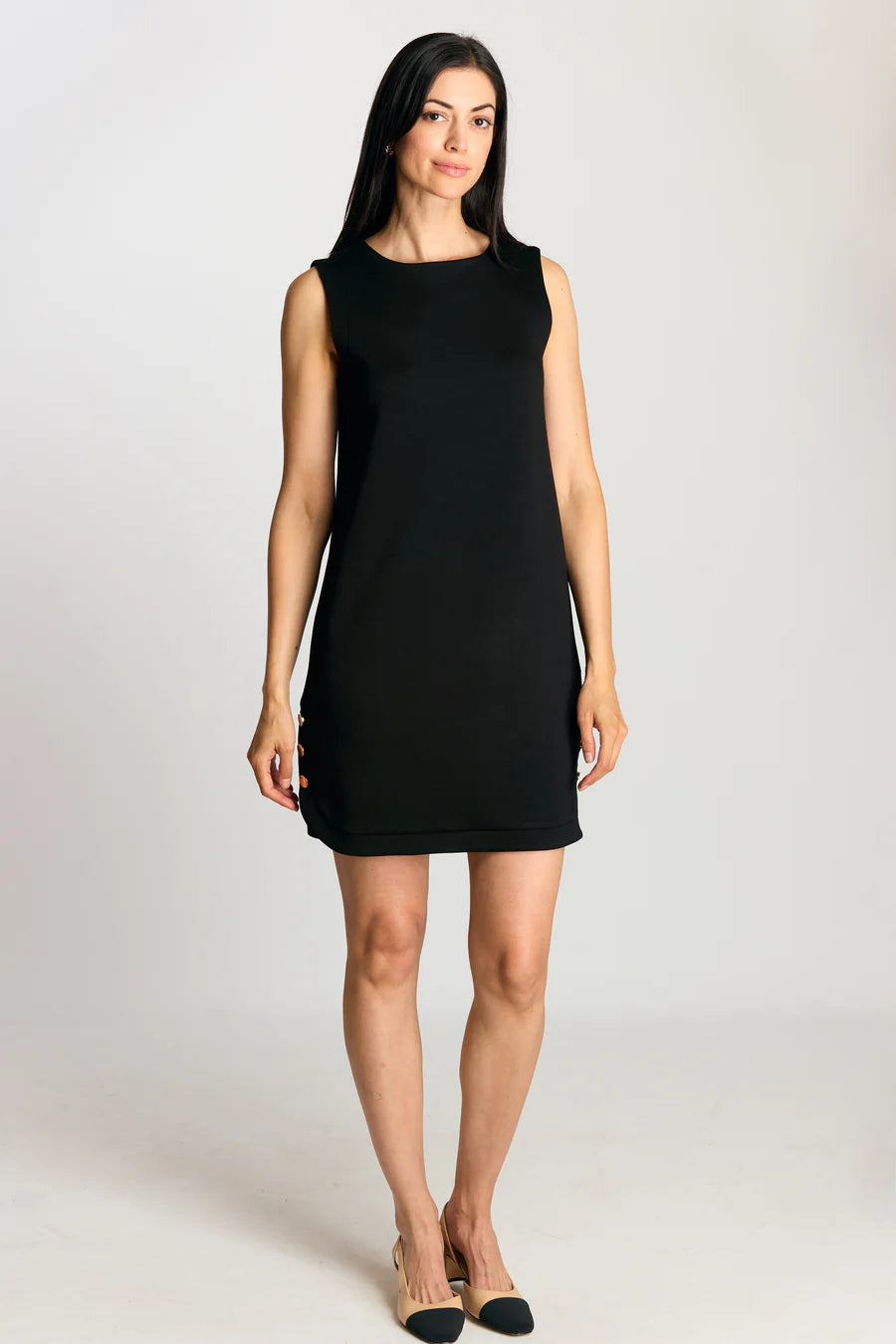 Butter Modal Round Neck Sleeveless Side Button