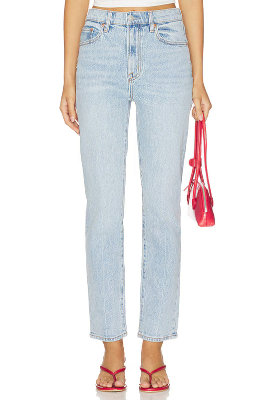 Bri Ankle High Rise Slim Straight Jeans
