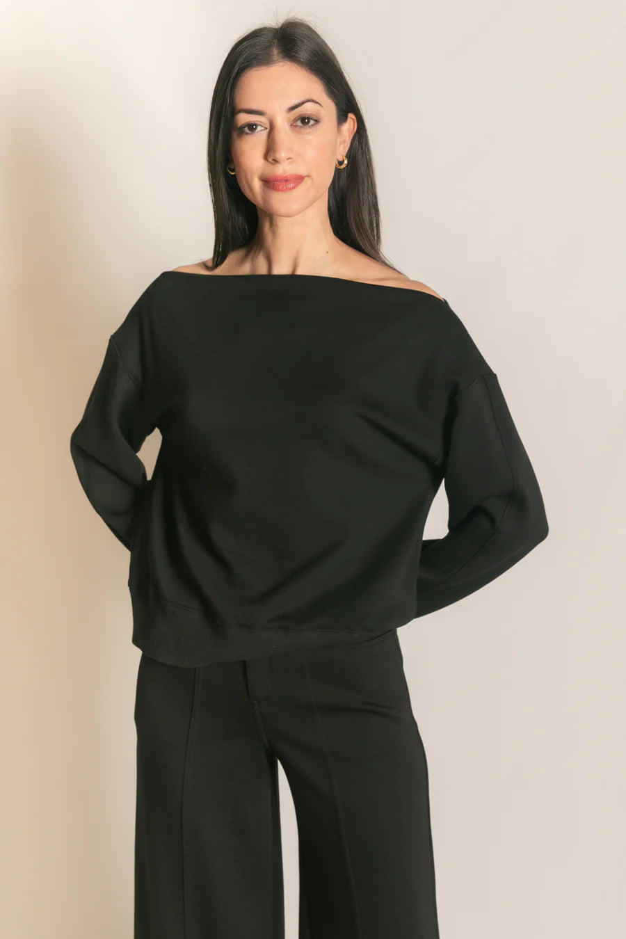 Butter Modal V Neck Tulip Sleeve Top
