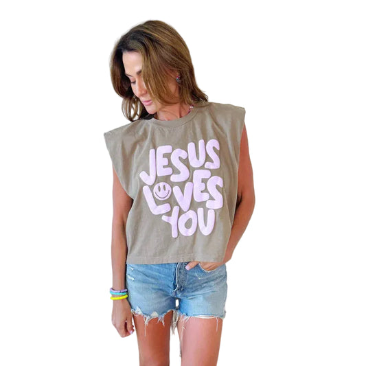 Smiley jesus loves you puff tank