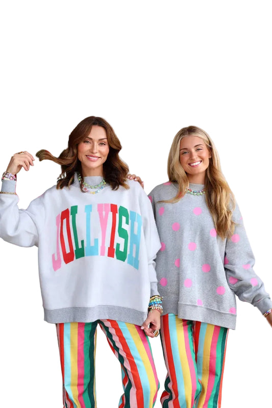 Jollyish & Bright 2-Sided Mock Sweatshirt