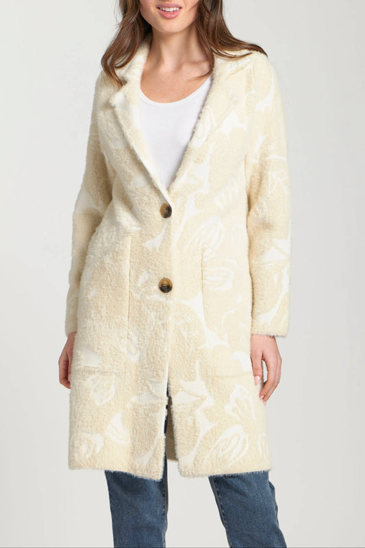 Neutral Cozy Long Cardigan  Coat