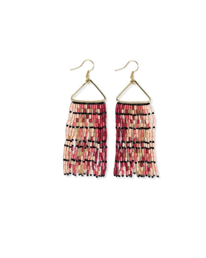 PATRICIA MIXED LUXE BEAD GRADIANT FRINGE EARRING