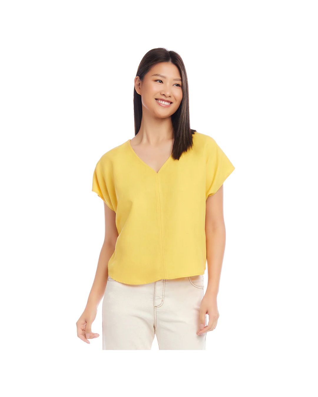 YELLOW DOLMAN SLVE TOP