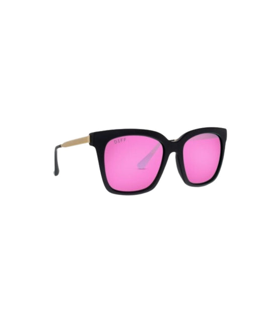 BELLA-MATTE BLK + PINK MIRROR POLARIZED