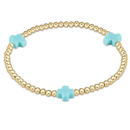 SIGNATURE CROSS BEADED BRACELET