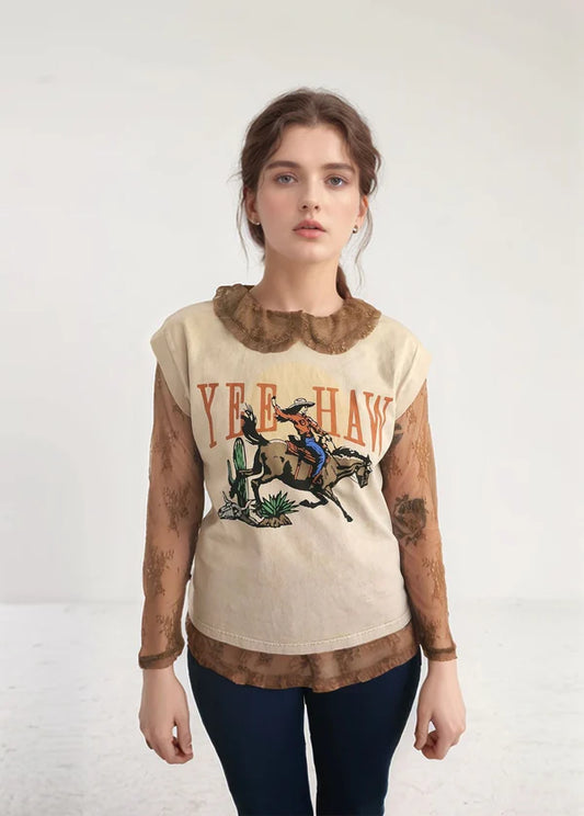 Rust Lace Blouse