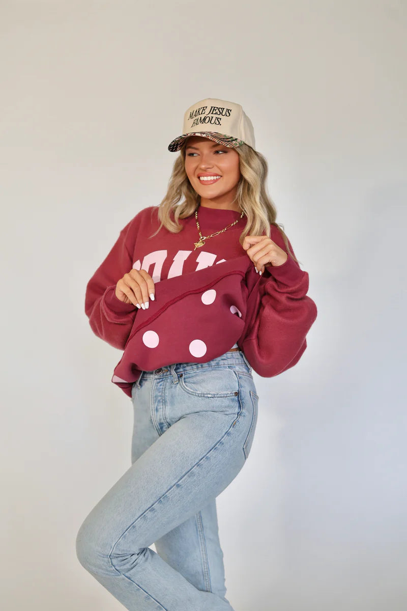 Praise God 2-sided mock neck