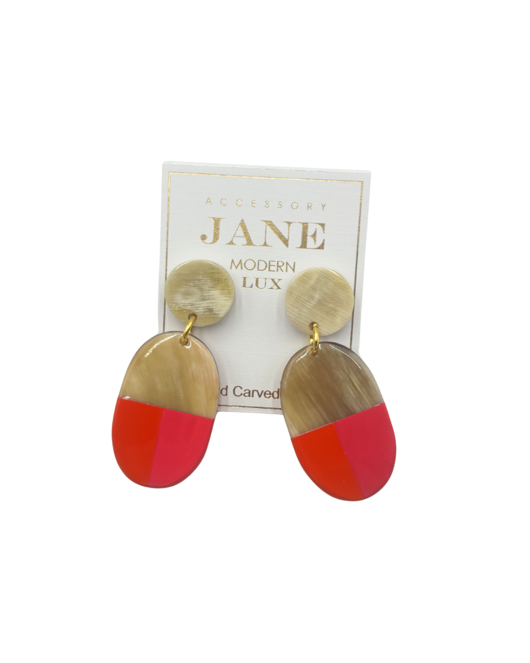 Colorblock drop earrings