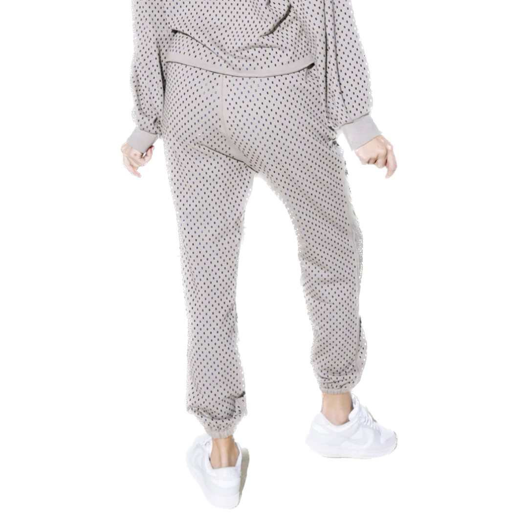 Grey Scattered Rhinestone Jogger