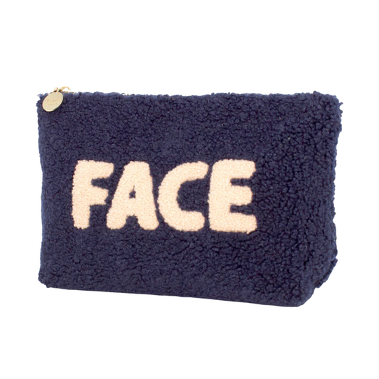 FACE NAVY TEDDY POUCH