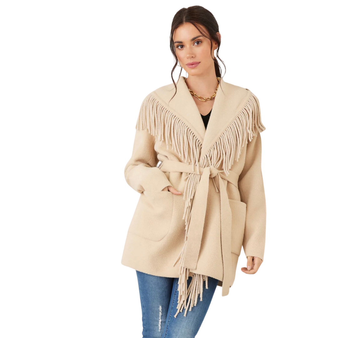 BELT FRINGE JACKET