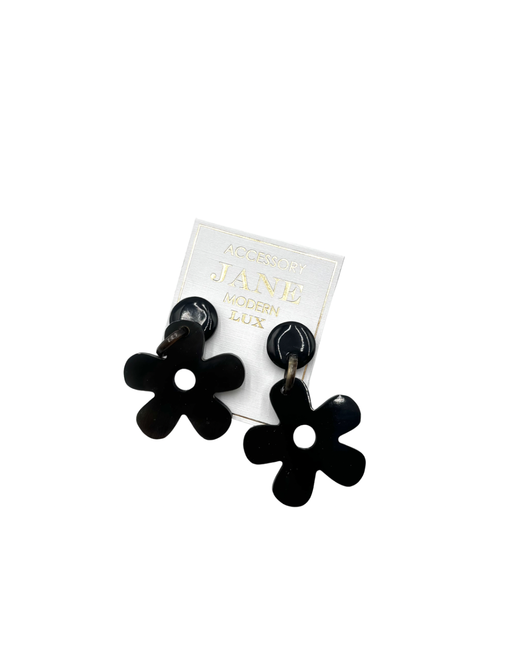 Flower power black earring