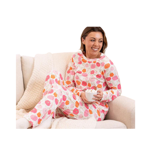 Pink pumpkin patch Annie PJ set