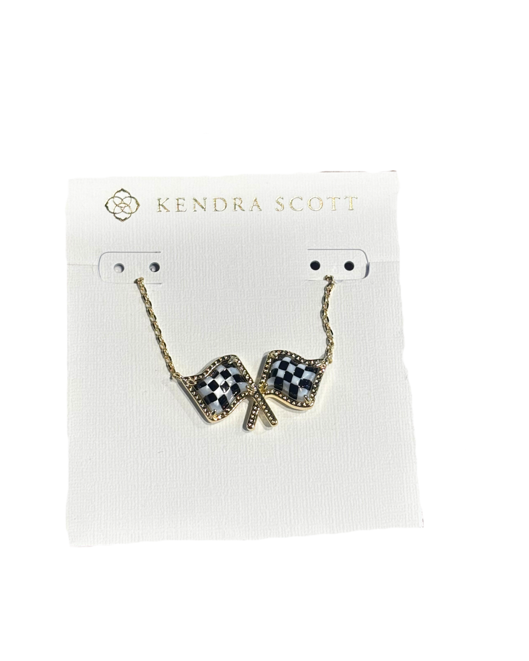 Checkered flag necklace