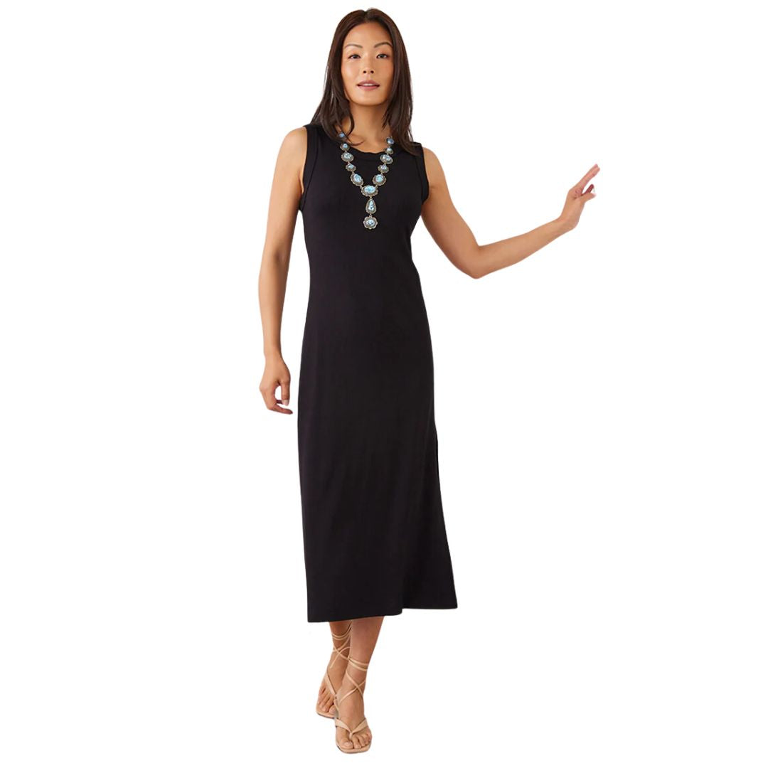 BLACK MIDI COLUMN DRESS BB