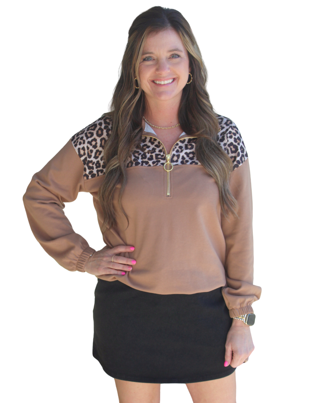 LEOPARD PRINTED PULLOVER