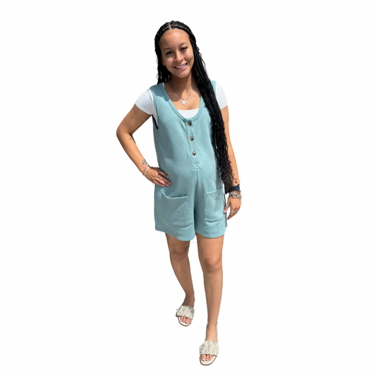 SEAFOAM SHORTS JUMPSUIT