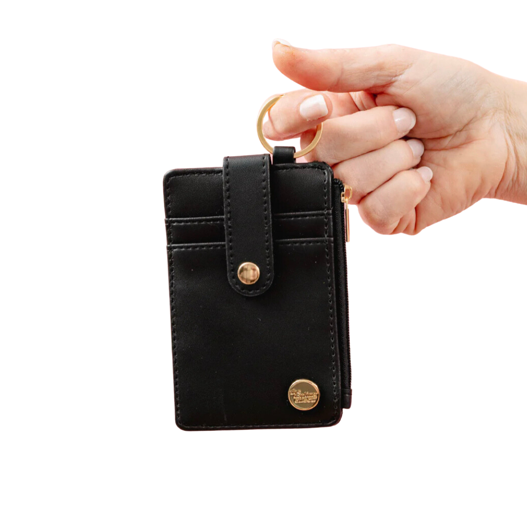 SOLID KEYCHAIN WALLET-BLACK