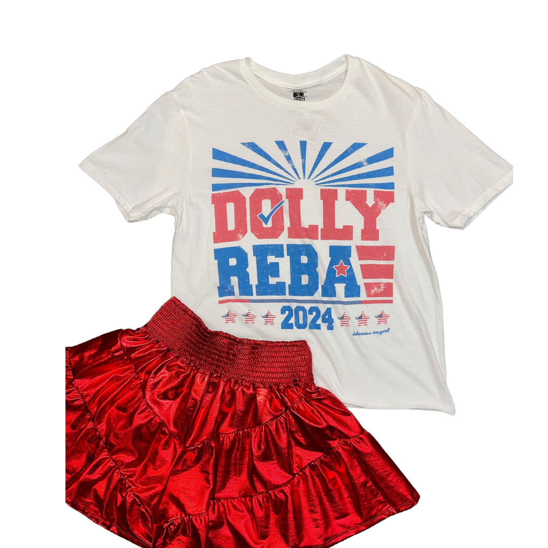 DOLLY REBA 2024 WHITE CROP TEE