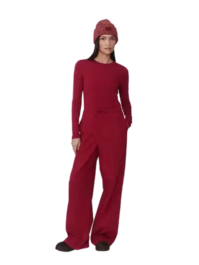 Edna Long Sleeve Fitted Tee  - Rumba Rose