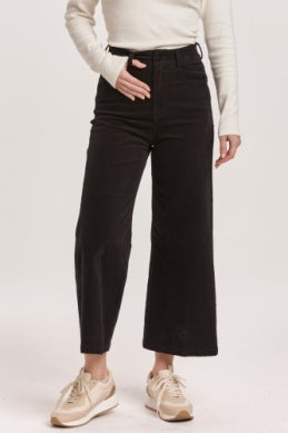 Black Corduroy Wide leg Jeans