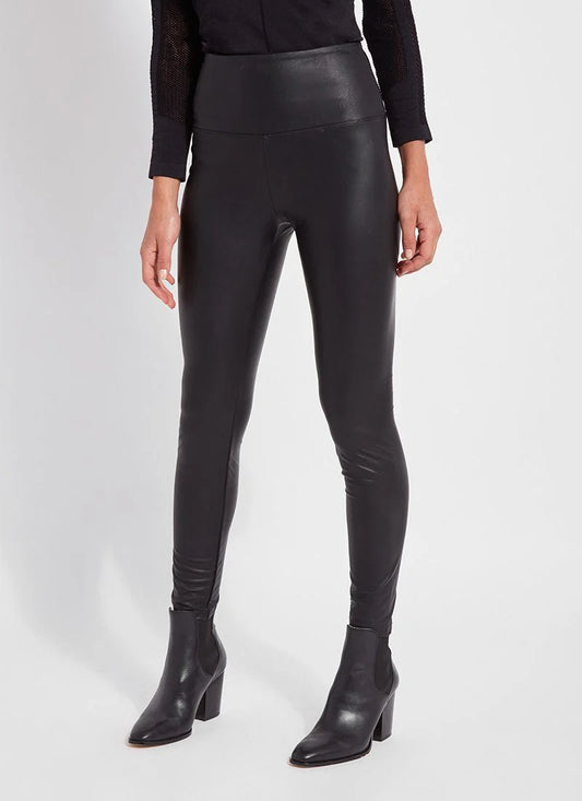 Textured Leather Leggings