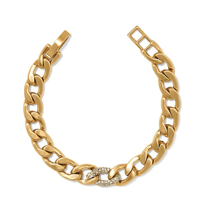 Cleo Pave Link Gold Bracelet