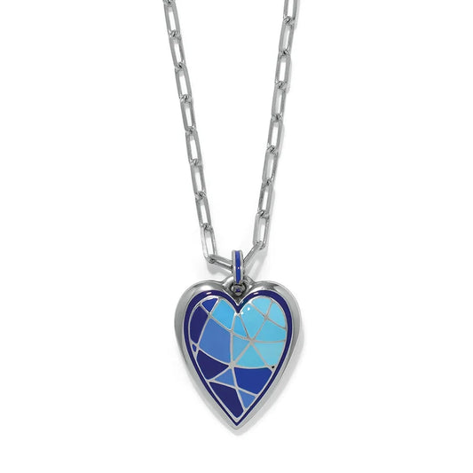Color Mix Heart Blues Necklace