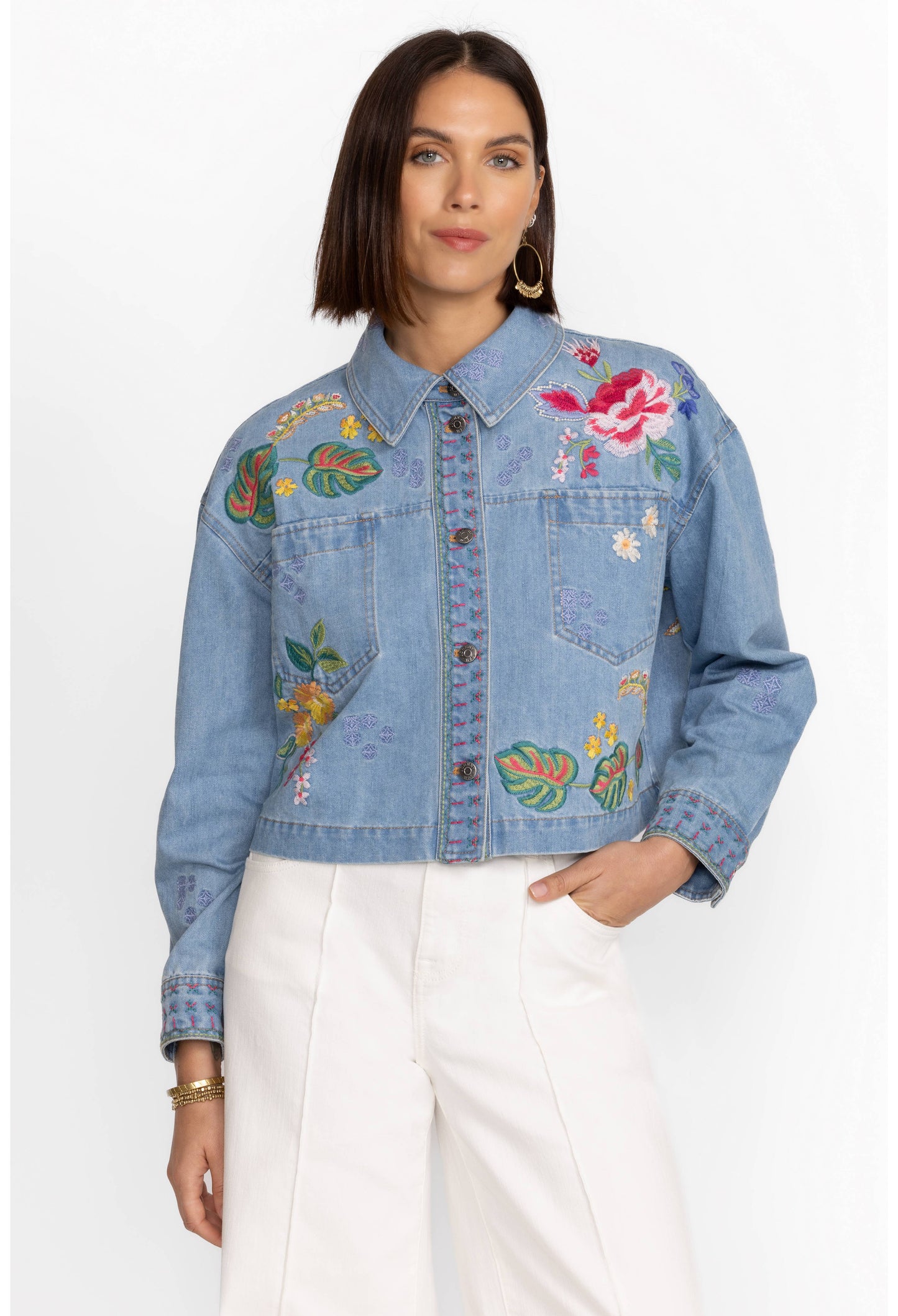 Crooped Denim Jacket - Jeanette