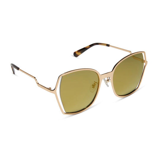 Donna III Gold + Moss Mirror Polarized