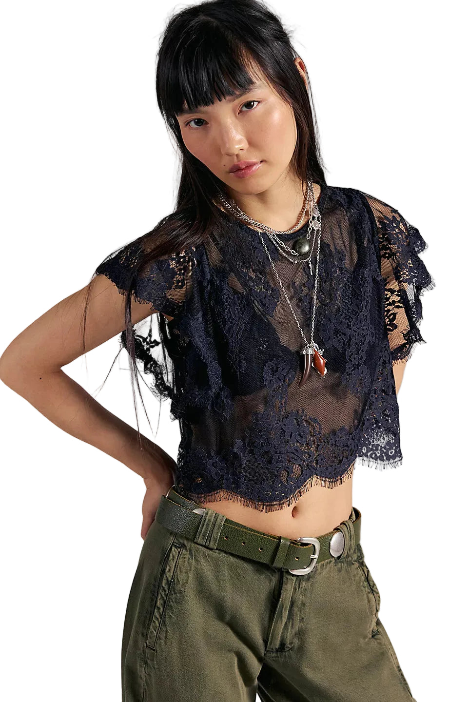LUNAR ASH LACE TOP