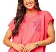 Neon Pink QOS Card Logo Draw String Tank