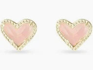 ari rose gld quarts stud
